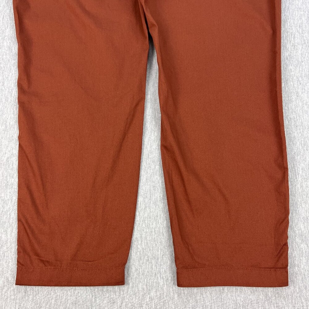 Pact Organic Daily Twill Pants Womens XL Terra Cotta Brown Elastic Waistband NEW - Picture 6 of 14